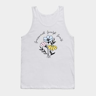 Give me peace on earth, Give me light, Give me life Tank Top